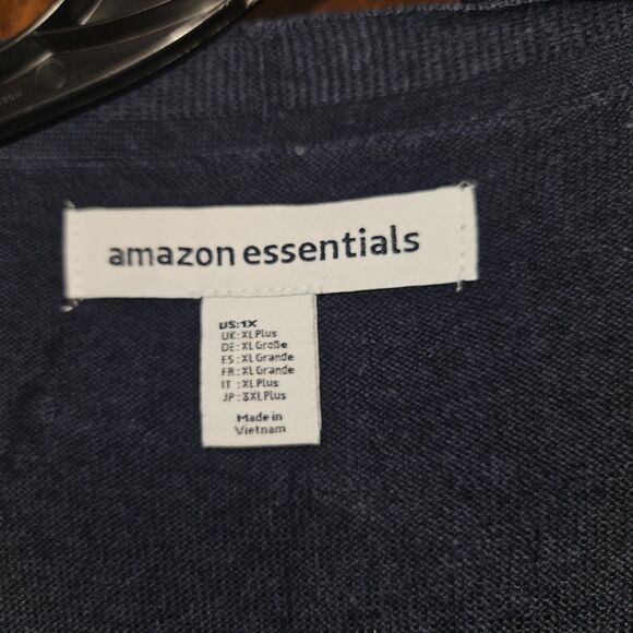 Amazon Essentials Women's Navy 1x Lightweight Duster Length Cardigan Sweater - Picture 5 of 5